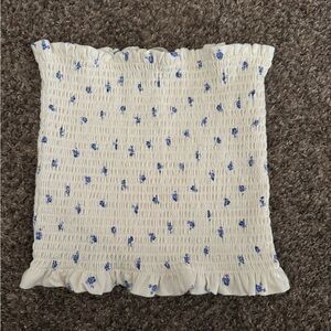 H&M floral smocked tube top